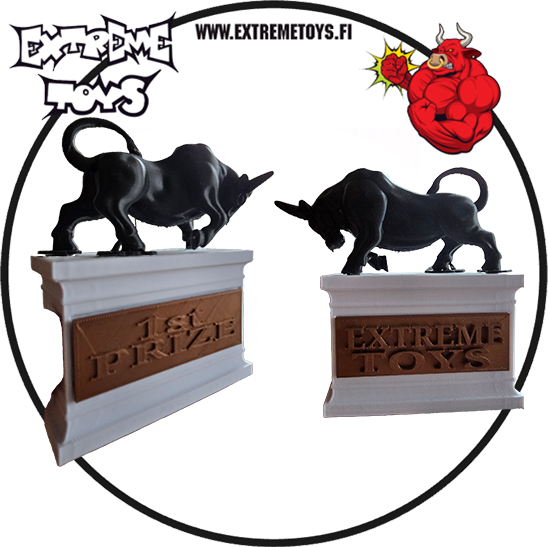 3D rodeohärät jalustalla